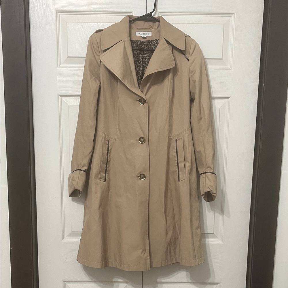 Via Spiga Women's Tan Trench Coat